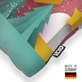 VOID Rentier Geschenke Kugeln Kissenbezug Kissenhülle Sofakissen Kissen Deko Weihnachten Winter Weihnachtsdeko, Kissen Größe:50 x 50 cm