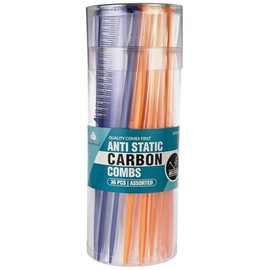 Dream World Anti Static Highlighting Carbon Combs Assorted Color 36 Pcs Jar