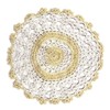 Pack of 6 Round Crochet Doilies Traditional Cotton Table Linen