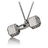 Shields of Strength Women's Crystal Dumbbell Necklace - Phil 4:14