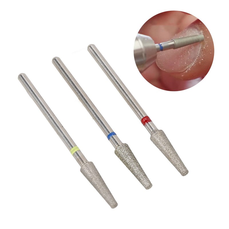 Nail Drill Bits, 3pcs Professional Russian Style Manicure Pedicure Remover