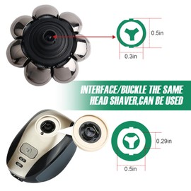 8D Shaver Heads Replacement 8 Blades Bald Head Shaver Replacement Heads Universal Replacement Shaver Heads for Most Mainstream Brands (Silver)