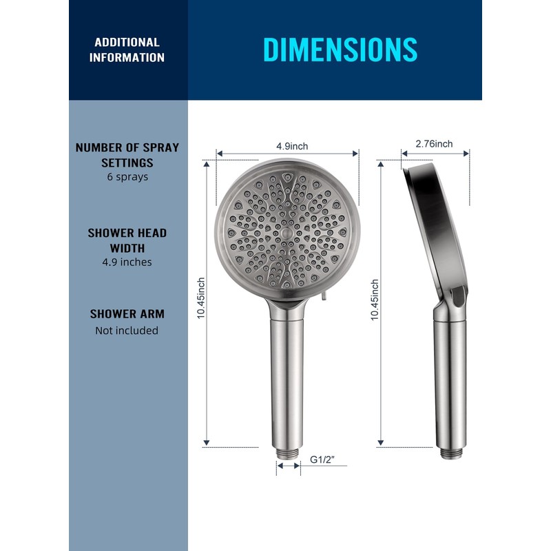 Cobbe Handheld Filtered Shower Head - Filters >99% Chlorine -