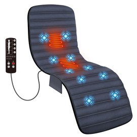 COMFIER COMFIER Full Body Massage Mat Pad with Heat, Chair Pad with 10 Vibration Motors & 2 Therapy Heating Pad with Auto Shut Off, Heated Massage Mattress Pad for Back
