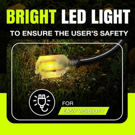 100ft Outdoor/Indoor Extension Cord 12/3 Gauge Extra Heavy Duty 3 Prong SJTW, Waterproof, Flexible Cold-Resistant Long Power Cord,15A 125V 1875W, Black by LifeSupplyUSA