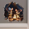 Camping Mice in Mouse Hole Decal - Mouse Hole 3D