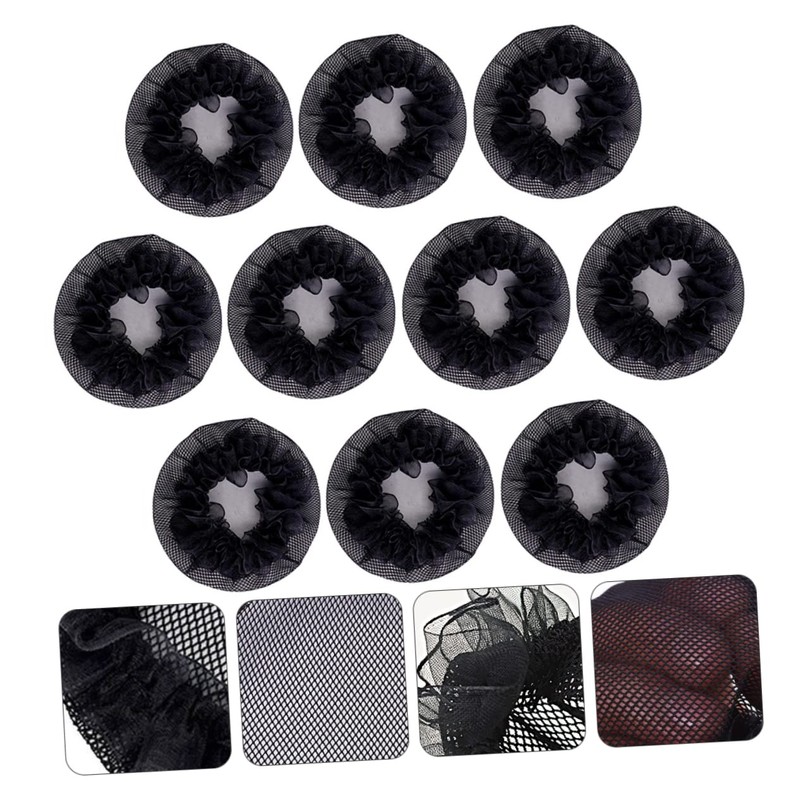 BESTYASH 10 piezas Elástica para Moños Invisible para Cabello de