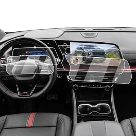 2026 Chevy Traverse Screen Protector - 4 Pcs Nano Film 17.7-Inch Navigation+11-Inch Dashboard Screen Protector For 2024-2026 Traverse(LS/LT/Z71/RS/High Country) & 2024-2026 Silverado EV Accessories