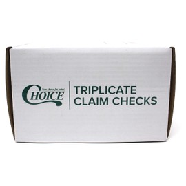 Coat Check Tickets - Black | 3 Part Claim Checks | 1000 Count