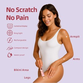 Xmusk Bikini Trimmer for Women with Digital Battery Display – Dual-Head Electric Razor, Waterproof Wet & Dry Shaver for Bikini Area, Face & Body, Painless Hair Removal, Rechargeable Grooming Kit