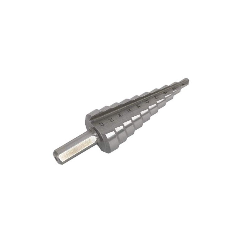 Sealey AK4744 HSS 4341 Step Drill Bit 4-22mm Double Flute