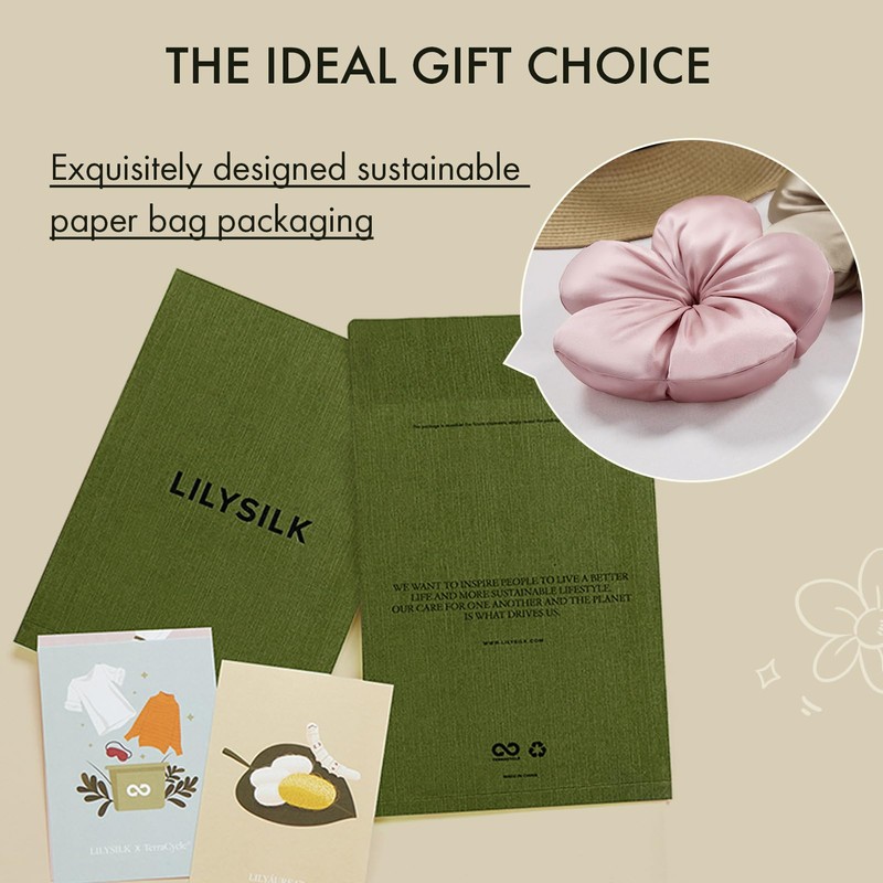 LILYSILK Womens 100% Silk Big Hair Scrunchies Silk Filled Flower