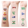 Womaha 36 Pcs Temporary Individual Football Tattoos for Kids Tiny