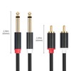 Menewstart Dual 1/4 TS to Dual RCA Stereo Audio Interconnect