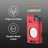 Visol LighCut Butane Torch Lighter Triple Flame Refillable Gas Lighter,