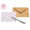 American Greetings Bulk Blank Cards with Envelopes, Pink Heart Stationery