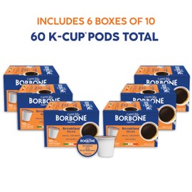 Caffè Borbone Breakfast Blend Coffee (60 Count) – Medium Light Roast, 100% Arabica, Roasted in Naples with Notes of Chestnut and Caramel – Single Serve Coffee Pods Compatible with K-Cup Brewers