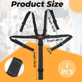 KIPTVO High Chair Straps, Anti Escape Car Seat Strap, Toddler High Chair Safety Belt, High Chair Replacement Straps, Enhanced Safety Comfort, for Stroller High Chair Pram Buggy Children Kid