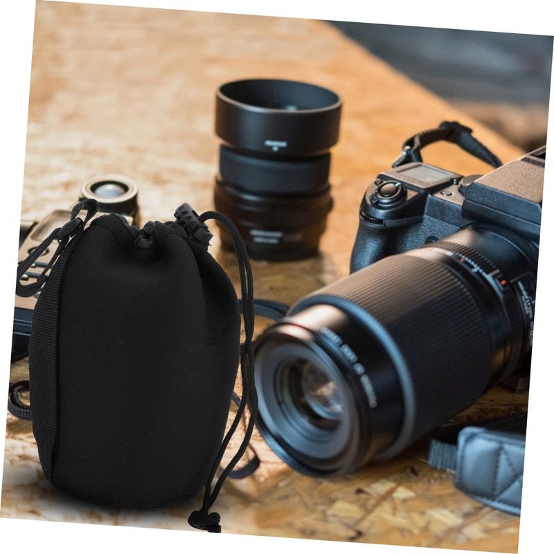 COHEALI 2Pcs Neoprene Camera Lens Pouch for DSLR Lenses Shockproof