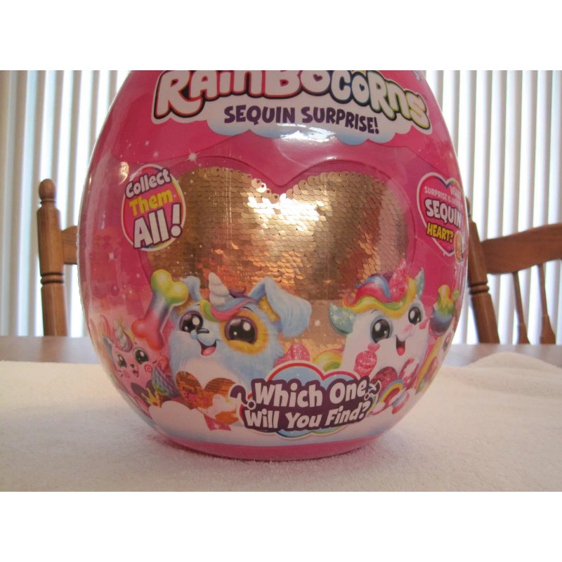 ZURU 2018 ZURU RAINBOCORNS GOLD SEQUIN SURPRISE PURPLE HORN--NEW--FAC