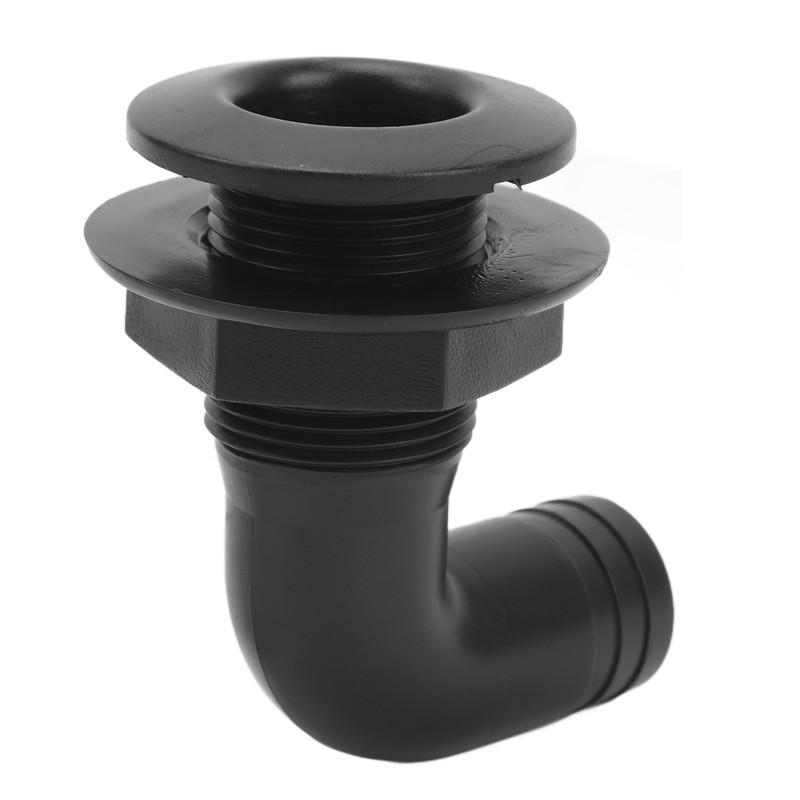 Marine Thru Hull Connector Leakproof Ergonomic Reliable Rugged 90° Thru