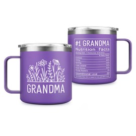 GoMelley Grandma Gifts, Purple #1 Grandma Mug Gifts for Grandma, Grandma Birthday Gifts | Valentines Day, Mothers Day Gifts for Grandma, Gigi, Grandmother | Great Grandma Gifts from Grandkids