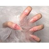 [In-Store Special Discount]Pink Heart Peach Cheek Handmade Nail Tips -