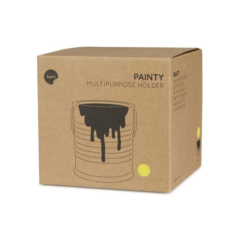 balvi Decorative Pot Painty Yellow and White Colour Decorative Bowl