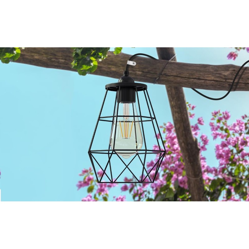 intelamp Solar Pendant Lights Indoor Outdoor, 4000mAh Gazebo Shed Chandeliers