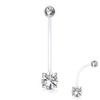 Treuheld® Pregnancy Piercing with Crystal, 3 Colours [1st], Clear