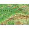 Alaska Physical State Map - 23.3 x 16.5 Inches -