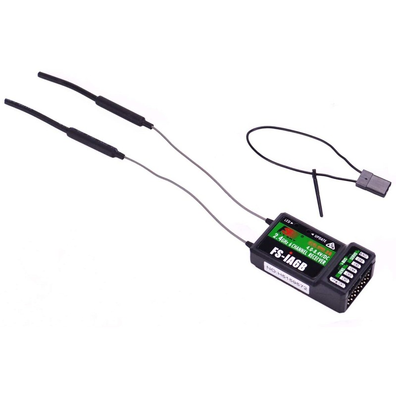 DollaTek FS-iA6B Receiver 2.4G 6CH with Double Antenna Compatible Flysky