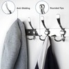 TICONN Wall Mounted Coat Rack, Five Heavy Duty Tri Hooks