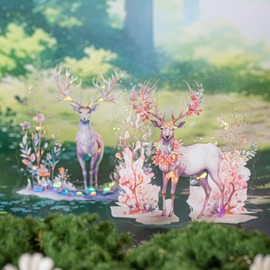 Arpaper Scrapbook Stickers, Pack of 40, Scrapbook Bullet Journal Accessories, Aesthetic Decorative Stickers for Scrapbooking, Journals, Mobile DIY (Deer Stickers)