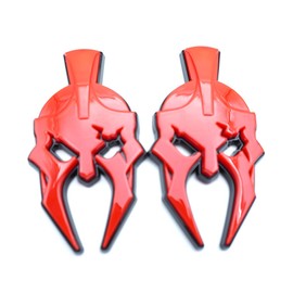 2Pcs Right Left Side Custom Gladiator Emblems 3D Badges Replacement for JL Jeep Gladiator (Black Red)