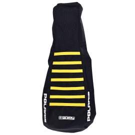 Polaris 1995-2003 Polaris Scrambler 250 400 500 Seat cover BLACK / GOLD YELLOW RIBS #243