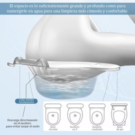 Baño Perineal Sobre El Inodoro Para Cuidado, Baño de Asiento para Adulto para Cuidado de Posparto, Baño de Asiento con Mitigar Infecciones, Se Adapta a La Mayoría de Los Asiento de Inodoro