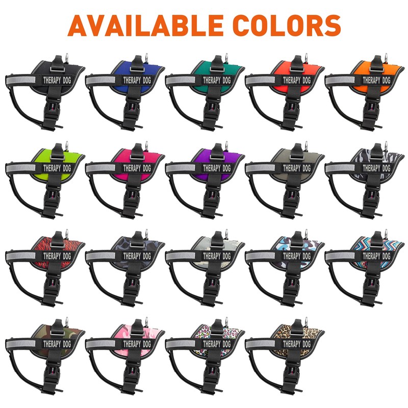 Dogline Vest Harness for Dogs and 2 Removable Therapy Dog