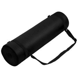 Fitvids Tapete de yoga de 12 pulgada, extra grueso, de alta densidad, antidesgarros, con correa de transporte, adecuado para varios ejercicios de yoga