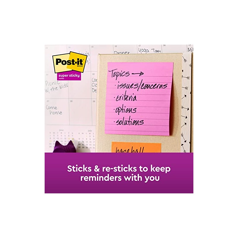 Post-it Super Sticky Pop-up Notes, 4x4 in, 5 Pads, 2X