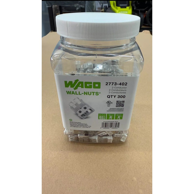 WAGO Wall-nuts 2-conductor # 2773-402 (300 Qty)