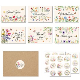 75 Pcs Blank Floral Greetings Cards, Blank Card with Envelopes, Blank Cards and Envelopes, Floral Design Blank Greetings Cards, Florals Note Cards, for DIY,Wedding,Projects,Greeting Cards,Scrapbooking