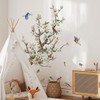 Wall Sticker White Blossom Flower Wall Sticker Birds on Tree