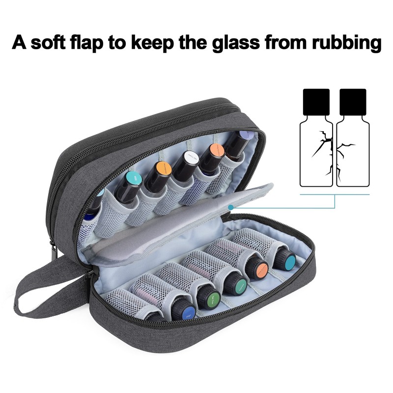 Luxja Essential Oil Carrying Case - Holds 12 Bottles (5ml-15