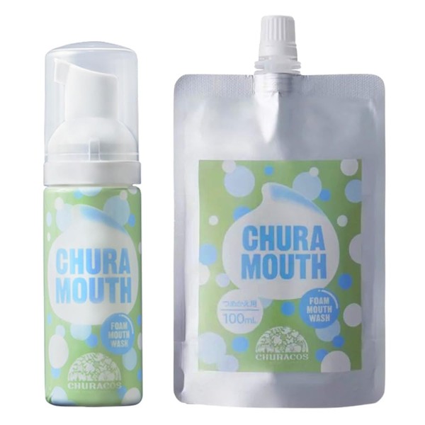 [Quasi-drug] CM Wash F Chura Mouse 1 Piece with Refill Pouch Included (English Language Not Guaranteed), Churakos (Oral Care) Oral Care Mouthwash Yellowing Bad Breath Care Whitening Caries Periodontitis Prevention Gargling Easy Sterilization, No Tingling