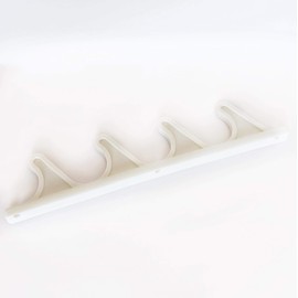 4 pcs 4 Position Nylon Adjustment Brackets for Patio Outdoor Lawn Yard Furniture or Chaise Lounges, Replacement, Back Support, Back-Height Multi Position Adjuster 9 1/2" L x 1/2" W (White)