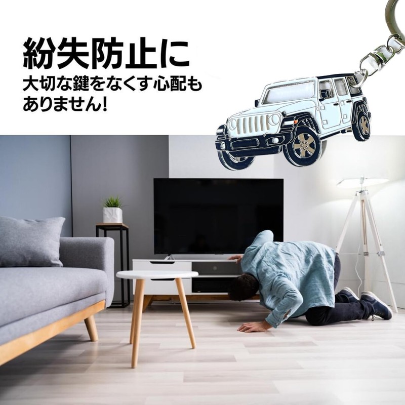 [MO FACTORY] ジープ キーホルダー キーリング ラングラー JK JL Jeep ジープグッズ