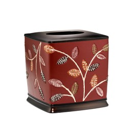 Popular Bath Aubury Tissue Box, Burgundy