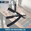 Lowts Professional Barber Straight Edge Razor, 100% Stainless Steel, Black