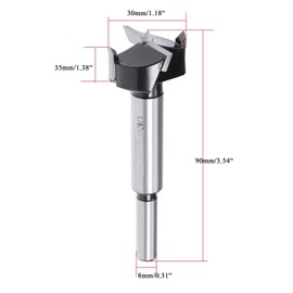 TOP-VIGOR 30mm Forstner Drill Bit, Tungsten Carbide Wood Auger Drill Bit Hole Saw Opener for Woodworking Hinge Hole Drilling Boring Bit Cutter